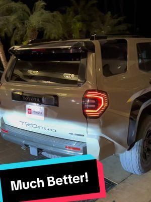 A look at the new 2025 4Runner TRD Pro and Trailhunter at night with premium lights. #toyota #trd #4Runner #toyota4Runner #offroad #trdpro 