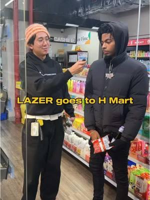 We took @Lazer to H Mart for the first time ever🇰🇷 stay tuned… @Santa Anna Records #lazerdim700 #hmart #mukbang 