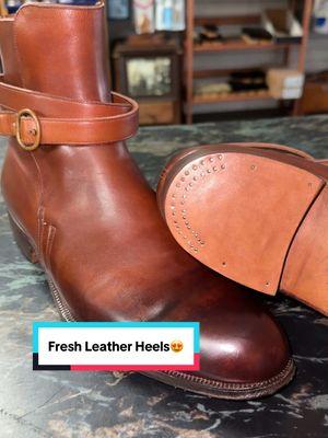 Some fresh leather heels for your feed😍 #boots #refurbished #shoerepair #shoecobbler #americascobbler #leather #mensfashion 