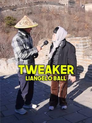 Tweaker on the Great Wall of China #gelo #liangeloball #tweaker 