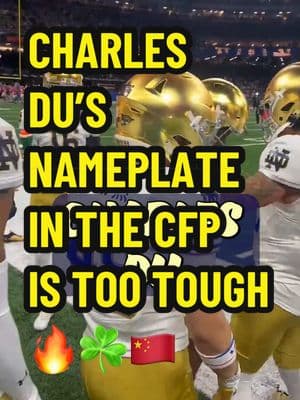 He has the TOUGHEST jersey 🙌🔥 Follow for more!! 👀 #notredame #fightingirish #cfbplayoff #beijing #cfb 