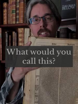 What would you call this? The name for this printing and binding artifact is a little odd, in my opinion. But, that’s how it be among rare and antiquarian books. #books #BookTok #bookbinding #printing #paper #artifact #witness #temoin #corner #antique #bible #latin #french #name #learn #LearnOnTikTok 