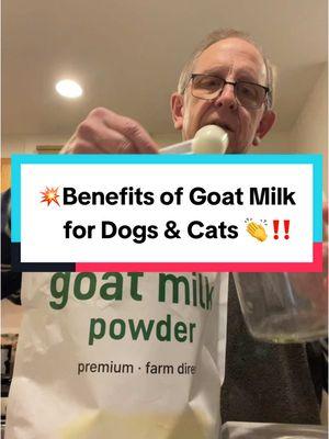 #Inverted  💥Did you know that goat's milk can provide your dog and cat with numerous health benefits❓From reducing allergies to improving digestion, this natural, nutrient-dense food can support your dog's overall health and wellbeing.👏‼️ 👉As a food topper, added to meals, or frozen and on a lick mat, goat's milk is a delicious and nutritious option for pets. ⭐️Serving Size: Less than 20 lbs … 4 tbsp per day (2 tbsp per meal/2 meals) 20 to 50 lbs … 8 tbsp per day (4 tbsp per meal/2 meals) 50 to 80 lbs … ½ cup per meal per day (based on 2 meals daily) 80 lbs or more … a little more than ½ cup per meal (based on 2 meals daily)  If this is your first time giving your dog goat milk or dairy, start slow. Work your way up to the recommended amount. Watch for any signs of digestive upset and intolerances and cut back or stop if necessary. . . #newyearnewyou #goatmilk #goatsmilk #goatmilkbenefits #dogallergies #dogswithallergies #dogdigestion #doghealth #doghealthtips #doghealthcare #dogtips #dogwellness #dogsupplements #microingredients #dogmom #dogdad #dogparents #dogowner #creatorsearchinsights  @Micro Ingredients 