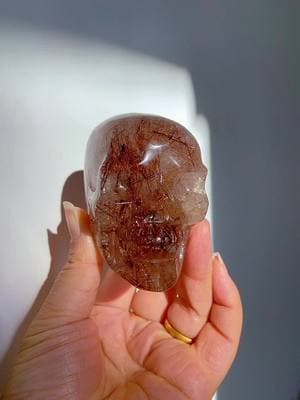 OMG, this rutile carving skull is so cool that it can't be described. I like this skull. Welcome to watch my live broadcast. We have many beautiful crystals. Please follow me.😈🥳🥳 #crystals #crystal #rutile #rutilequartz #crystaltok #crystalshop #crystaltok🔮 #crysyalhealing #crystalsoftiktok #crystaltiktok #crystalshopping #crystalquartz #crystalmagic #crystallove #crystalgems #healingcrystals #surprise 