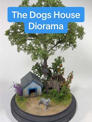 “The Dogs House” diorama. For sale on my Etsy store, check it out! #miniature #dog #artistsoftiktok #mini #doghouse #art #realisticart 