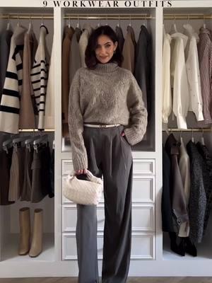 @sophiemoulds has curated 9 sleek and chic office outfits for the season, perfect for a minimal and polished look. 🔎Cable-Knit Cashmere Turtleneck Sweater 🔎Striped Round Collar Cashmere Sweater 🔎Striped Ultra-fine Merino Wool Sweater 🔎Wide Leg Wool-flannel Suit Trousers 🔎Cashmere Cowl Neck Sweater #lilysilk #LiveSpectacularly