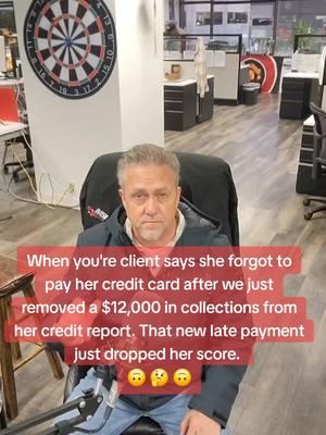 When your client says she forgot to pay her credit card after we just removed over $12k in collections off her credit report. Now she has a new late pay on her report 🤦‍♂️ 💔 #creditrepair #fixmycredit #financialfreedom #creditrepairservices #fypシ #theoffice #goodcredit #credittips #finance101 #help #repo #removecollections #creditcards #viraltiktok #latepayments #creditbuilding #credittok #credito