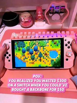 $50 to play all this games is insane 🤯🎮💕 #backbonecontroller #backbone #switch #cozygaming #stardewvalley #stardew 