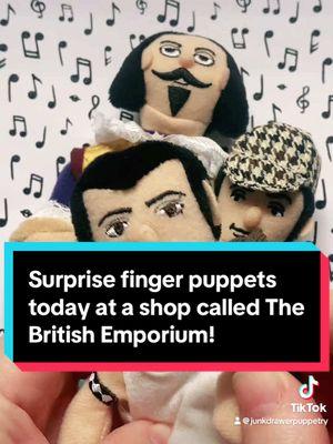 #fingerpuppets #queenmusic #freddiemercury #somebodytolove #junkdrawerpuppetry  #britishemporium #britishemporiumtx 