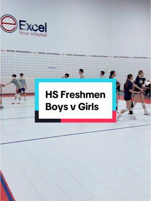 15u Boys vs 15u Girls scrimmage on #usav men’s net height #volleyball #15 #training @Landry🥳 @lauren @kyleigh @Syd🍪 @em🪩 @McKynna Stephens 