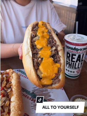 Can you finish this whole cheesesteak by yourself? 🤔😋 #phillysbest  . . . #cheesesteakmagic #authenticphilly #flavorpacked #sandwichlovers #comfortfood #cheesesteak 