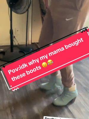 These boots ain’t made for walking 😂😂😂 🗑️ #newbootgoofin #mama #tiktok #pinkboots #mamaboots #pinkbootgirl #tiktokviral #comedyvideo #studsoftiktok #foryoupage #laugh 