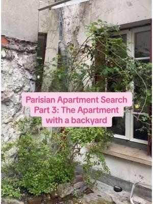 part 3!! this type of apartment is definitely super rare in Paris. I don’t know anyone with a backyard so I really wanted to visit it once I saw the post online. The pictures looked way better than it did in person and I ended up not putting an application down because I don’t love this area and the building seemed to have some deeper issues like bugs, cracks in the walls and a musty smell. #parisianapartment #lifeinparis #apartmenthunting #parislifestyle 