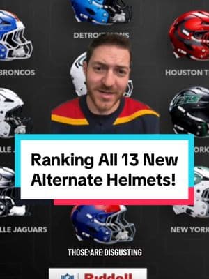 How would you rank the 13 new alternate NFL helmets from 2024 into tiers? 🤔 #nfl #jerseys #nflhelmets #nfluniforms #sportsuniforms  