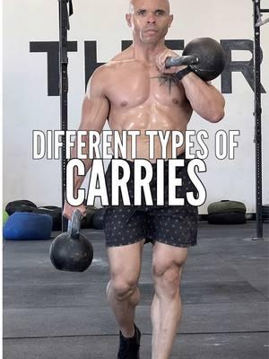 Carries are some of the best, most functional exercises you can do. #carries #gripstrength #corestrength #farmerscarry #suitcasecarry #exercises #fitness #workouts 