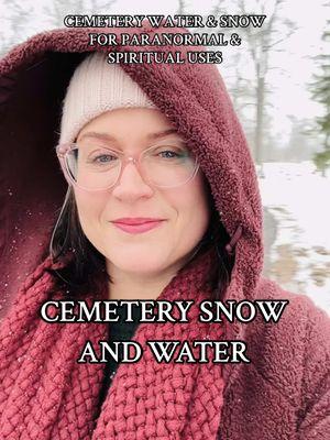 Has it recently snowed where you are? Head on out to your local cemetery and gather some of that snow. You can then use the water once the snow melts for your paranormal and spiritual needs. This water is great for spirit, communication and ghost hunting. #thewitchsguidetoghosthunting #spiritcommunication #ghosthunting #paranormal #spiritualtips #cemetery 