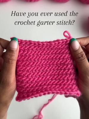 The crochet garter stitch 🧶 The crochet garter stitch is beginner friendly. If you know how to make a chain and slip stitch, you can do this stitch! #crochetersoftiktok #crochet #crochetstitch #crochettok