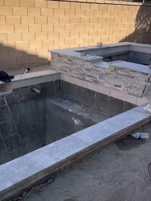 Tile, stone and coping wrapping up. #pools #pooltile #tile #coping #poolbuilder #poolcontractor #newpools #custompools #ftp