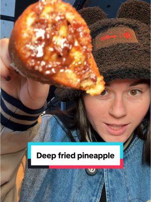 The brand new deep fried pineapple at DCA in Disneyland!! Wowwwieee this was good!! If you’re a Disney foodie like me, give it a try!! #disney #disneyparks #disneyland #disneyfood #disneysnack #disneyfoodie #Foodie #foodreview #mukbang #deepfried #disneyadult #disneygirl #disneyfan #disneylife #disneymerch #disneytiktok #disneyfyp #fyp @Disney Parks 