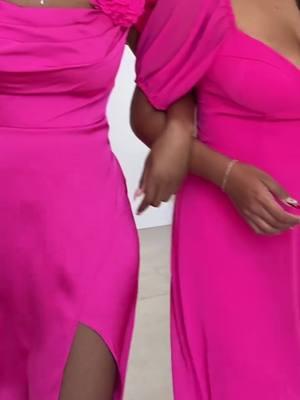 Living out your Barbie dreams with these fabulous bridesmaids. 💖 Color: Barbie Pink . . . #barbiestyle #barbie #azazie #bridalparty #wedding #bridesmaids #weddinggoals #dresses 