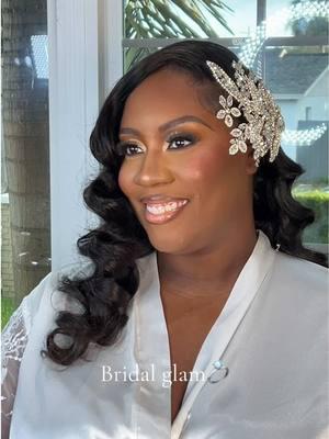 Glam waves 🥰 #BridalHair #WeddingHairstylist #BridalStylist #BrideToBe #WeddingInspiration #blackbride #WeddingInspiration #OrlandoWeddingHair #fypシ #Bridallnspo 