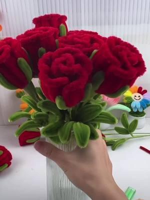 Handmade diy rose pipe cleaner flower#handmade #DIY #flowers #gift #craft #handmadegifts #handmadecraft #handcraft #foryou #tiktok #viral #diyfashion #ribbon #fyp #tiktokviral #art #diyproject #diycraft #pipecleanerart #hastag