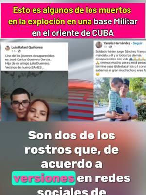 Revelan nombres de los muertos en exploción en Cuba #cuba #cubanosporelmundo #cubanos #cubanosenmiami #cubanostiktok #cuban