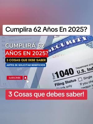 3 Cosas que deben saber si cumplira 65 Años en Este 2025. #socialsecurity #SSA #jubilacion #fyp #chequesdeestimulo #ayudaeconomica #segurosocial 