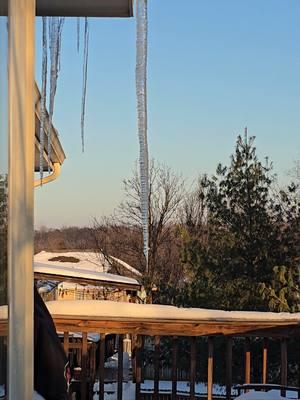 LOOK at this #ICICLE and how much #snow is still here! #SnowDay #snowstorm #iceicebabychallenge #wow