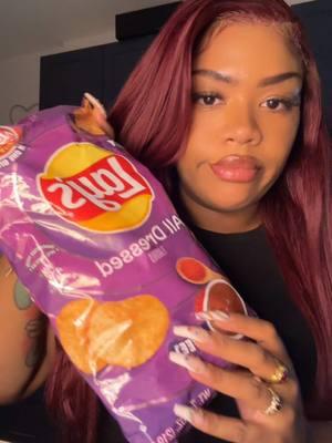 Despite my facial expression these Lays All Dressed chips are really good 😮‍💨 #alldressedlays #lays #alldressed 