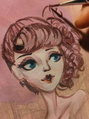 Watch me paint G3 Cupid on the wrong paper 💘💘 #monsterhigh #cacupid #cupid #gouachepainting #fyp 