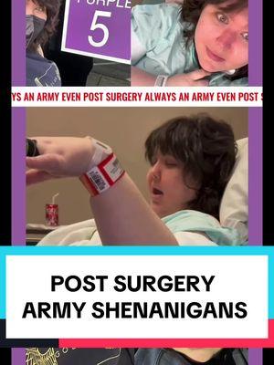 💜Mikaela came through surgery just fine. Pain meds have her loop-delooping 😂. But post surgery she only wanted BTS music & entertained everyone. ALWAYS AN ARMY🫶🏻💜#theeducationmommy #thebangtanmommy #BTS #btsarmy #Kpop #bts_official_bighit #btsfyp #kpopfypシ #btsarmyover40 #btsarmyover50 #btsarmyover60 #btsarmyover70 #shadow #suga #yoongi #mikaelahelanephotography @BTS @AbjkMRstY @Mikaela 