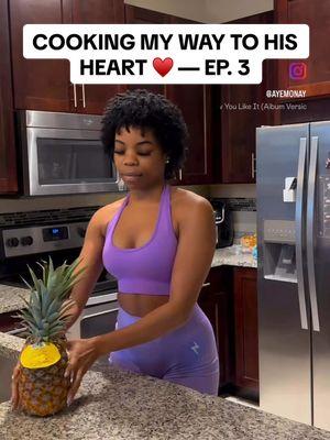 COOKING MY WAY TO HIS HEART ♥️  Episode 3: PINEAPPLES 🍍  I really had this pineapple sitting on my counter like it was decor and forgot it was real 😂😂 Let me know what kind of snack I should make with it. I was thinking chocolate covered pineapples since I’ve been craving trufru 😂🤭 #pineapples #snackideas #learninghowtocook #cookingtutorial #cookingmywaytohisheart #cooking #cookingtips #cookingathome #learningtocook #cookingtutorial #explorepage #cookingvideos #cookingwithlove #pineapple 