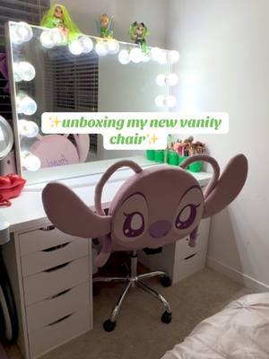 Angellll @impressionsvanity 🥹🩷🌸 #stitch #vanitychair #unboxing #angelandstitch 