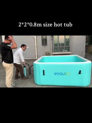 2*2*0.8m size inflatable hot tub with seat  #portablepool #portablehottub #hottub #spatub #ipoolgopool #ipoolgospatub #ipoolgohottub #inflatablepool #fyp #fypage 