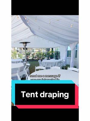 Tent draping will transform any place into a beautiful set up💍❤️  Send me a message thru instagram for faster response ☺️  #houstonvenue #houstonrentals #houston #houstontok #businesstiktok #houstonpartyplanner #cypressrentals #houstonevents #houstonpartyrentals #houstontentdraping #houstontents #houstontentrental #houstontablesandchairs #weddingideas #outdoorwedding #weddingsetup #winterwedding 