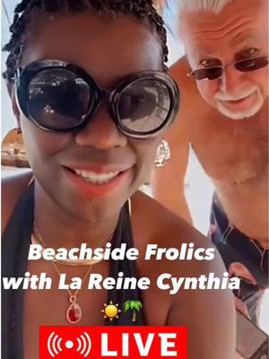 LIVE Beachside Frolics with La Reine Cynthia 🏖️☀️✨ Bonjour, friends! Bonjour, Bonjour! 🌸 Today, I launched my Beachside Frolics series, diving into how to embrace joy and peace even in a chaotic world. 🌀 The ocean teaches us that no matter the turbulence, there’s always time to breathe, frolic, and reset. 🌴 For the next few weeks, join me LIVE every day from Aruba for chitchats about life, lessons, and the little joys. Let’s frolic together and savor these beautiful moments! 💬☀️ #TheMrs #BeachsideFrolics #IslandVibes #ArubaDiaries #DailyMotivation #OceanWisdom #ElegantLiving #JoyfulLiving #SeasideSerenity #WavesOfInspiration #MindsetMatters #PeacefulMoments #TropicalMotivation #LifeLessons #SelfCareRitual