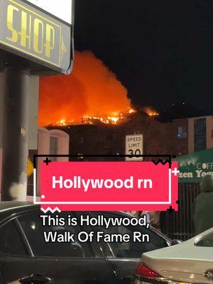 #Hollywood is on #fire! The fire is near the walk of fame!!! #California #fires #wind #walkoffame #losangeles #fyp #foryou 