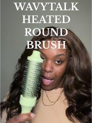 @wavytalkofficial Heated Round Brush is TEA! 🤏🏾 #blowout #blowoututorial #hair #hairtok #wigtok #wicked #glinda #elphaba #blowoutcurls #wavytalk #popular #hairtoss #roundbrushblowout #hairtools #hairtutorials #fyp 