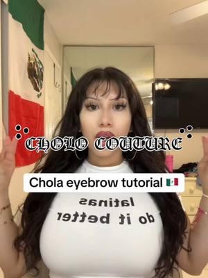 Chola Eyebrows #CHOLOCOUTURE #chola #cholastyle #chicana #chicanastyle #chicanostyle #choloassfoo #cholostyle🤎🎭 #chicano #cholostyle 