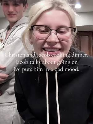 Christen and Jacob cooking dinner.  Jacob talks about going on  live puts him in a bad mood. #christenwhitman #christenwhitmanlive #christenwhitmanreddit #christenwhitmanupdates #jacobsavagelives #iamjacobsavage #jacobsavage #christenwhitmandrama #christenwhitman51 #fyp #foryoupage #foryoupages #teatok #christenwhitmanedit 