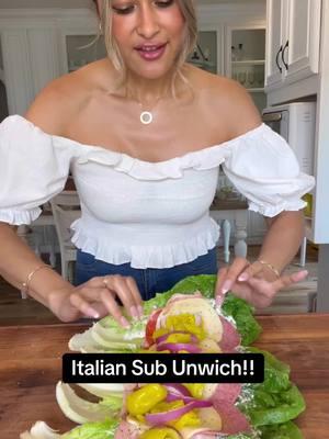 Italian Sub Unwich!! 🥬 #lowcarbrecipes #EasyRecipes #italiansub #lowcarbdiet #keto #viral 