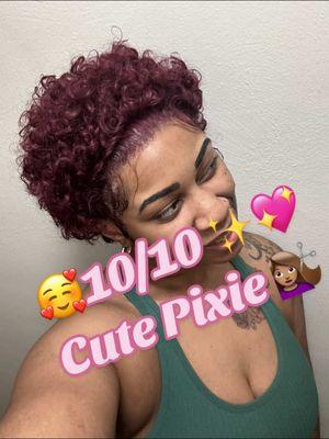 This color tho!!! 🔥 😆🥰🥰 #pixiewig #shorthair #foryoupage #pretty #reviews #TikTokShop #pixiecut #wiginfluencer #beautytips #beauty #cutefinds #redhair #curly #curlypixie 