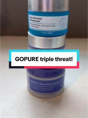 GOPUREs Triple Threat Moisturizers! #gopure #gopureneckcream #gopureskincare #gopurepowertrio #moisturizer 