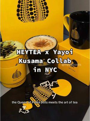 The Queen of Polka Dots meets the art of tea! 🎨🍵   HEYTEA x Yayoi Kusama is here with exclusive keychains, mugs, and drinks featuring her signature black and yellow polka-dot designs! 🖤💛  Starting January 8th, get your hands on:   ✨ Single Cup Keychain Set (1 keychain + 1 drink)   ✨ Single Cup Mug Set (1 mug + 1 drink)   📲 Available exclusively on the HEYTEA App & WeChat Mini Program. 🌟 In-store promos (Jan 8–14):   1️⃣ Say “HEYTEA BOBO Make My Day” for free Brown Sugar BOBO toppings.   2️⃣ Wear polka-dot elements (like clothes or accessories) to get another free serving - multiple polka dots = multiple servings!   3️⃣ Combine both promos to collect 5 servings of BOBO and upgrade to a Full Cup of BOBO!   This is your chance to sip tea and celebrate Yayoi Kusama’s iconic artistry. Don’t miss out! 🎉   #HEYTEAUSA #Bobototheworld #BoboToUSA #lifewithbobo #chinaproject #loveandlife #喜茶美国 #喜茶草间弥生共同呈现 #给世界加点波波 #喜茶 #BubbleTeaTok #YayoiKusama #PolkaDotStyle #BrownSugarBOBO #BubbleTeaAddict #BobaLovers #ArtfulTea