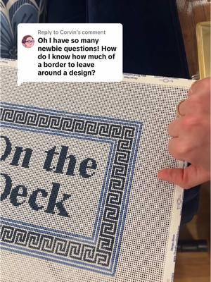 Replying to @Corvin leave 1 inch around the parameter to give the finisher something to work with! @thirdcoaststitches #needlepoint #needlepointtiktok #needlepointcanvas #needlepointfinishing #needlepointforbeginners #needlepointbeginner #ndlpt #ndlptnation #beginner #beginnerfriendly #craft #hobby #DIY 