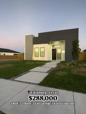 $288,000 Buys You This Modern Contemporary Home In Edinburg, Texas! 3 Bed | 2.5 Bath | 2 Car Garage | 1,636 Living SqFt  Listed Price: $288,000 Listing by: Rodolfo Gallegos Encore Firm Properties  Direct Message ‘’RGV” or Text To (956) 225-3743 To Begin Your Home Buying Process And Find Your New Home In The Rio Grande Valley Metro Area✨ Visit our website to learn more www.navarealtygroup.co If your are interested in moving to South Texas and Surrounding Areas please click in the link in the bio to schedule a consultation with us!  Accuracy Of all information deemed reliable but not guaranteed and should be independently verified.  Shalom, God bless! Thank you all for watching today’s property tour. Be sure to check us out on YouTube for full length tours! 🎥 Daily reminder. Jesus Christ Loves You. He Offers forgiveness and redemption. He paid the ultimate price for sinners like you and me. Bible Verse Of The Day ✞ For the word of God is alive and active. Sharper than any double-edged sword, it penetrates even to dividing soul and spirit, joints and marrow; it judges the thoughts and attitudes of the heart. Hebrews 4:12 —— #mcallen #rgv #riogrande #956  #hometour #housetours #luxuryrealestate #newconstruction #newhome #newhouses #texashouses #builder #interior #interiorstyling #dreambuilders #luxurydecor #minimaldecor #reelsofinstagram #homegoals #housetours #housedecor #dreamhouse #customdecor #highceilings #texasdreamhomes