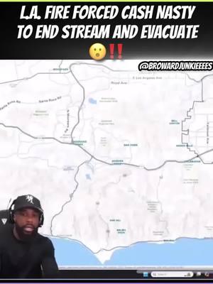 Fire officials forced streamer to end his livestream during the fire 💀  . . . #explorepage #explorepage✨ #explorepage✨ #explorepageًًً #explorepagereels #california #californiahomes #pacificpalisades #pacificpalisadesrealestate #repost #fyp #wildfire #wildfireseason #wildfires #wildfiresmoke #californialiving #cali #california #streamer #hiphopnews #theshaderoom #tmz #streamer 