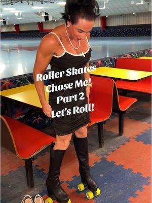 Roller Skates Chose Me Part 2! #fyp #foryou #rollerskating #highheels #crocs #skatelife #rollerskates #family #rollerrink #goodvibes #rentals #toddler #mom #viralvideo #roller #boots #blonde #heels #mama 