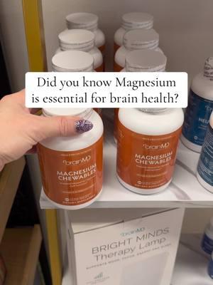 Magnesium = Brain Power 🧠✨ It helps protect your neurons, sharpen your memory, and keep your mood in check. Are you getting enough? #BrainHealth #MagnesiumBenefits #WellnessTips #CognitiveBoost #HealthyMind #BrainMD #SupplementFacts #MentalClarity